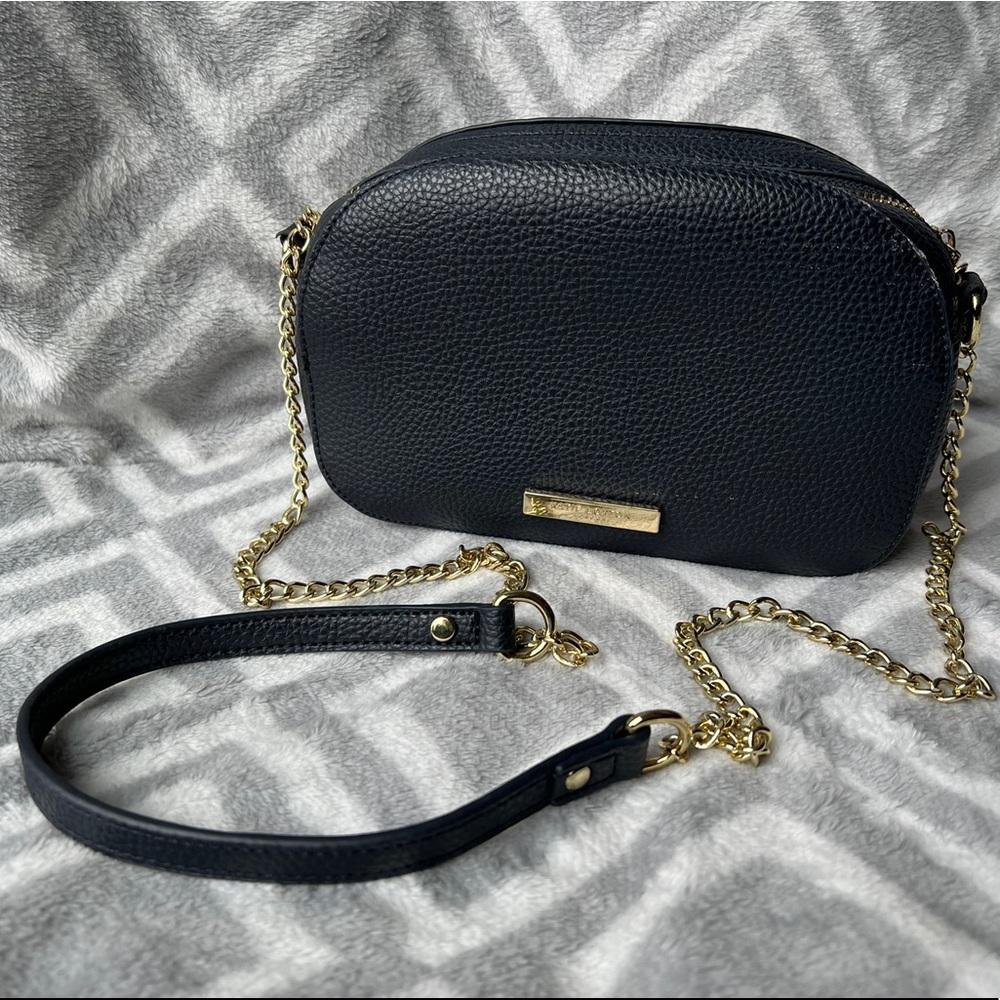 KATIE LOXTON: LONDON Navy Blue & Gold Over-The-Shoulder Purse